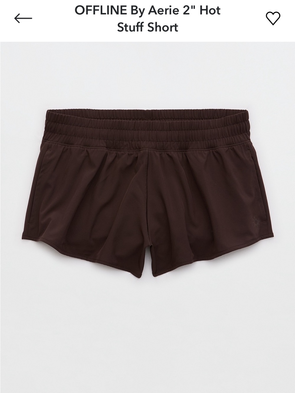 Aerie Brown Athletic 2" Hot Stuff Shorts